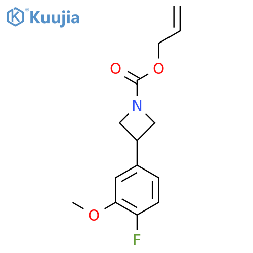 Prop-2-en-1-yl 3-(4-fluoro-3-methoxyphenyl)azetidine-1-carboxylate structure