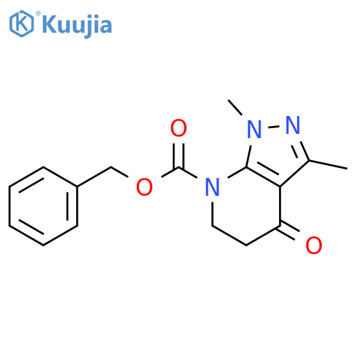 benzyl 1,3-dimethyl-4-oxo-1H,4H,5H,6H,7H-pyrazolo3,4-bpyridine-7-carboxylate structure