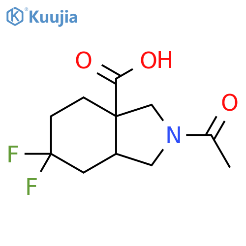 2-acetyl-6,6-difluoro-octahydro-1H-isoindole-3a-carboxylic acid structure