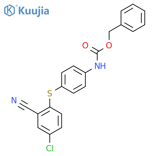 benzyl N-{4-(4-chloro-2-cyanophenyl)sulfanylphenyl}carbamate structure