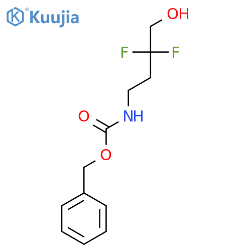 benzyl N-(3,3-difluoro-4-hydroxybutyl)carbamate structure