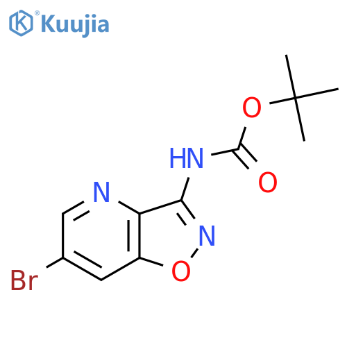 tert-butyl N-{6-bromo-1,2oxazolo4,5-bpyridin-3-yl}carbamate structure