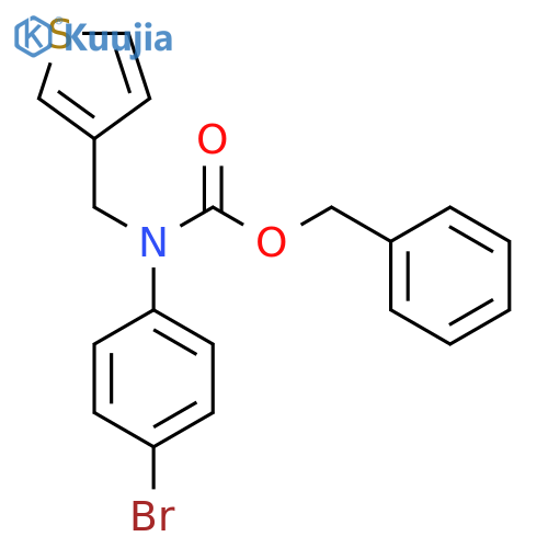 benzyl N-(4-bromophenyl)-N-(thiophen-3-yl)methylcarbamate structure