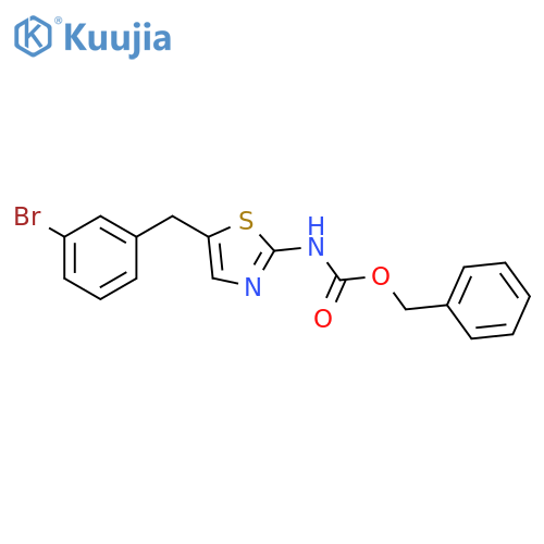 benzyl N-{5-(3-bromophenyl)methyl-1,3-thiazol-2-yl}carbamate structure