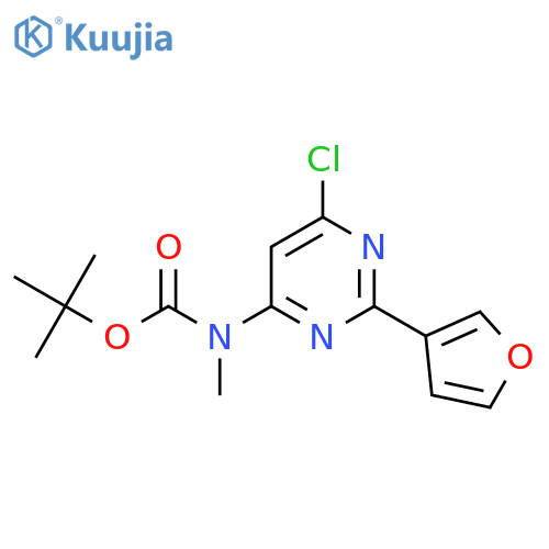 tert-butyl N-6-chloro-2-(furan-3-yl)pyrimidin-4-yl-N-methylcarbamate structure