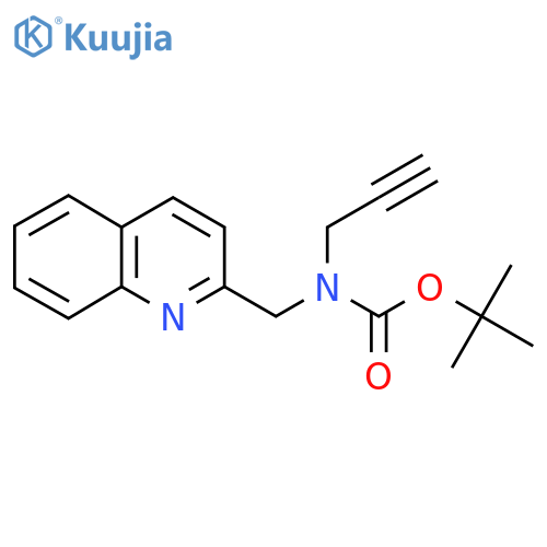 tert-butyl N-(prop-2-yn-1-yl)-N-(quinolin-2-yl)methylcarbamate structure