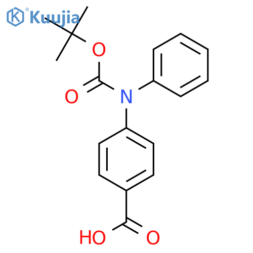 4-{(tert-butoxy)carbonyl(phenyl)amino}benzoic acid structure