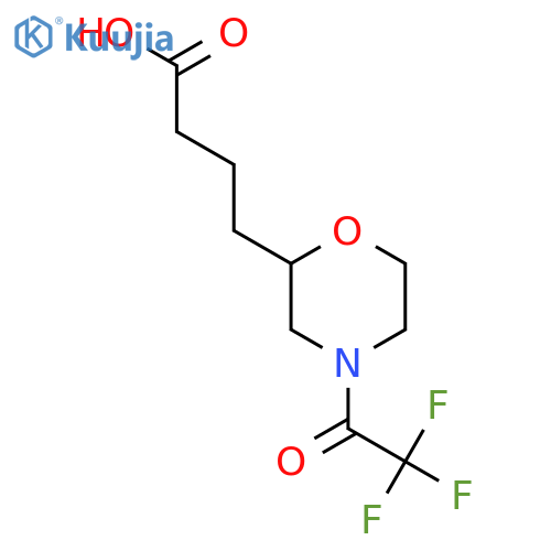 4-4-(2,2,2-trifluoroacetyl)morpholin-2-ylbutanoic acid structure
