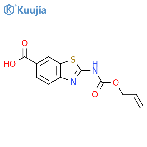 2-{[(Prop-2-en-1-yloxy)carbonyl]amino}-1,3-benzothiazole-6-carboxylic acid structure