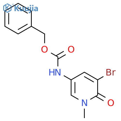 benzyl N-(5-bromo-1-methyl-6-oxo-1,6-dihydropyridin-3-yl)carbamate structure