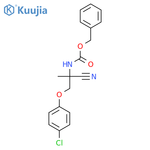 benzyl N-2-(4-chlorophenoxy)-1-cyano-1-methylethylcarbamate structure