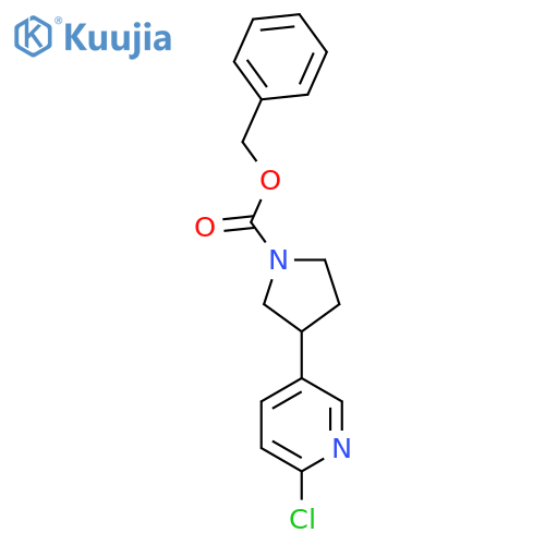 Benzyl 3-(6-chloropyridin-3-yl)pyrrolidine-1-carboxylate structure