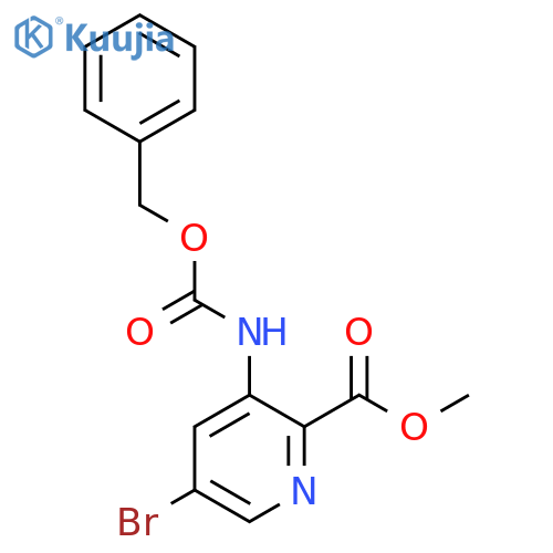 methyl 3-{(benzyloxy)carbonylamino}-5-bromopyridine-2-carboxylate structure