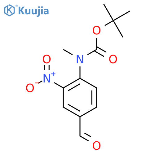 tert-butyl N-(4-formyl-2-nitrophenyl)-N-methylcarbamate structure