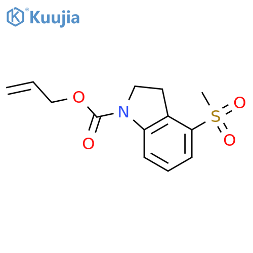 prop-2-en-1-yl 4-methanesulfonyl-2,3-dihydro-1H-indole-1-carboxylate structure