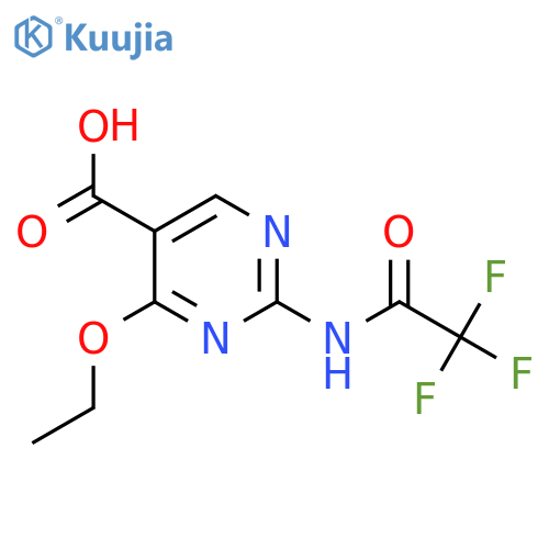 4-Ethoxy-2-(2,2,2-trifluoroacetamido)pyrimidine-5-carboxylic acid structure