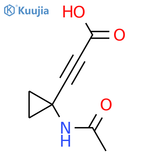 3-(1-Acetamidocyclopropyl)prop-2-ynoic acid structure