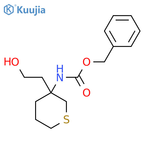 benzyl N-3-(2-hydroxyethyl)thian-3-ylcarbamate structure