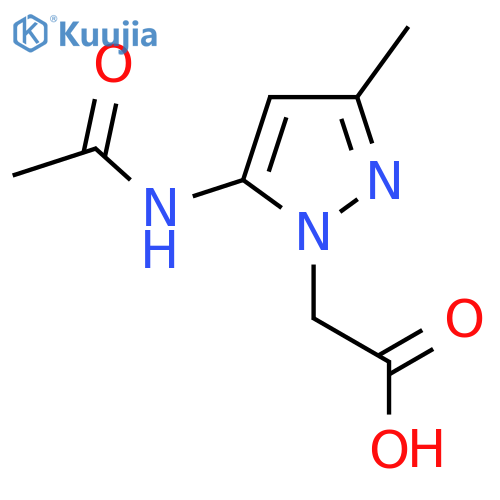 2-(5-acetamido-3-methyl-1H-pyrazol-1-yl)acetic acid structure