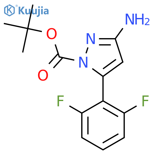 tert-butyl 3-amino-5-(2,6-difluorophenyl)-1H-pyrazole-1-carboxylate structure