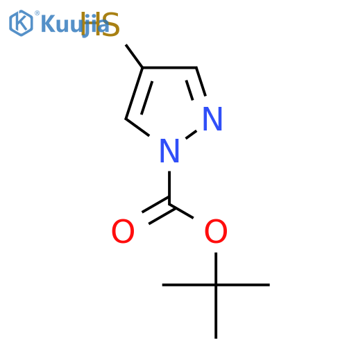 tert-butyl 4-sulfanyl-1H-pyrazole-1-carboxylate structure