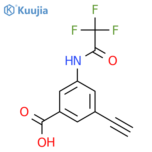 3-Ethynyl-5-(2,2,2-trifluoroacetamido)benzoic acid structure