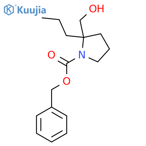 Benzyl 2-(hydroxymethyl)-2-propylpyrrolidine-1-carboxylate structure