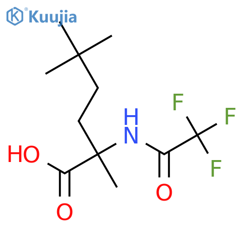 2,5,5-Trimethyl-2-(trifluoroacetamido)hexanoic acid structure