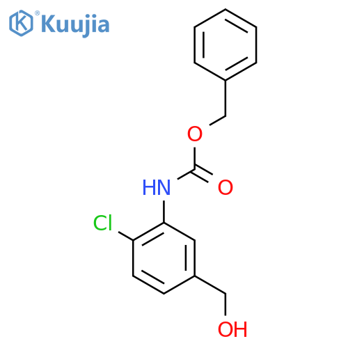 benzyl N-2-chloro-5-(hydroxymethyl)phenylcarbamate structure