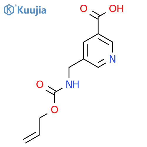 5-({(prop-2-en-1-yloxy)carbonylamino}methyl)pyridine-3-carboxylic acid structure