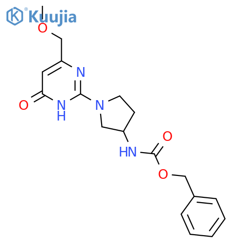 benzyl N-{1-4-hydroxy-6-(methoxymethyl)pyrimidin-2-ylpyrrolidin-3-yl}carbamate structure