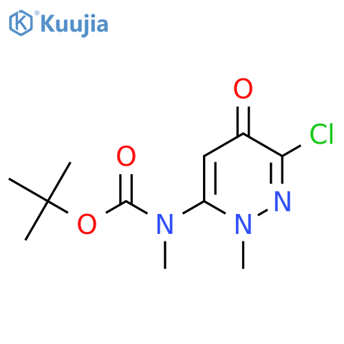 tert-butyl N-(6-chloro-2-methyl-5-oxo-2,5-dihydropyridazin-3-yl)-N-methylcarbamate structure
