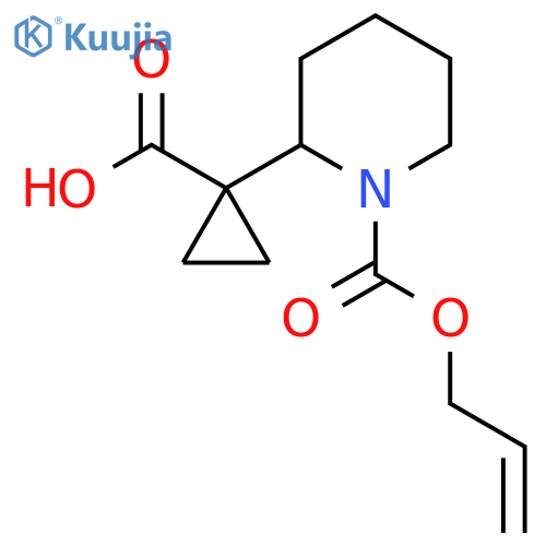1-{1-(prop-2-en-1-yloxy)carbonylpiperidin-2-yl}cyclopropane-1-carboxylic acid structure