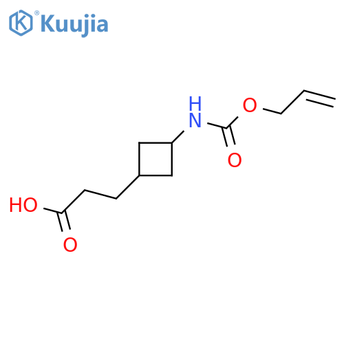 3-(3-{[(Prop-2-en-1-yloxy)carbonyl]amino}cyclobutyl)propanoic acid structure