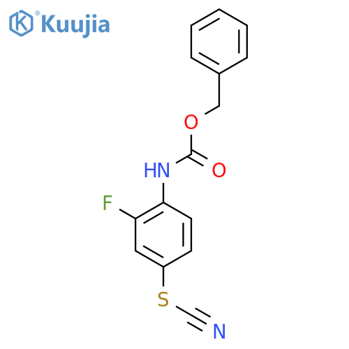 benzyl N-[4-(cyanosulfanyl)-2-fluorophenyl]carbamate structure