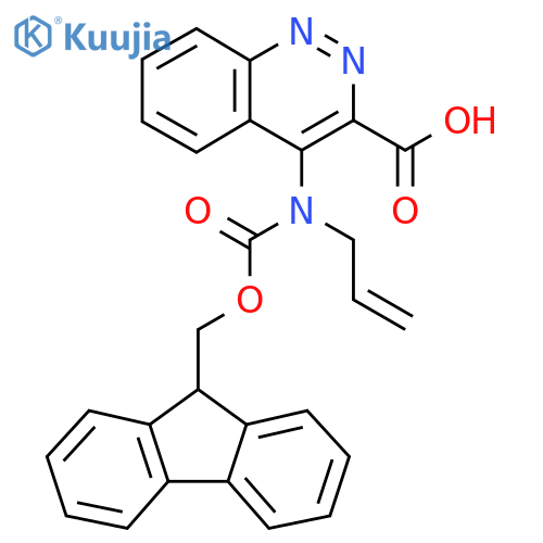 4-({(9H-fluoren-9-yl)methoxycarbonyl}(prop-2-en-1-yl)amino)cinnoline-3-carboxylic acid structure