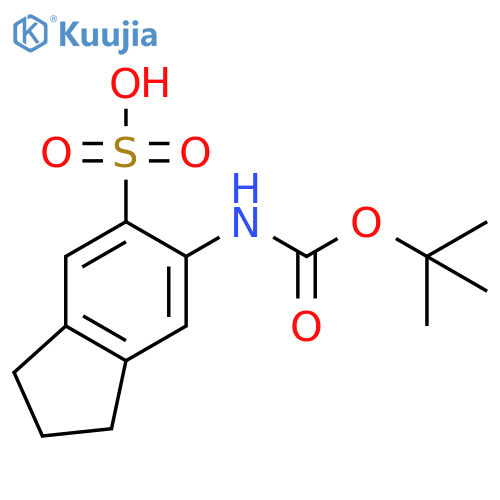6-{(tert-butoxy)carbonylamino}-2,3-dihydro-1H-indene-5-sulfonic acid structure