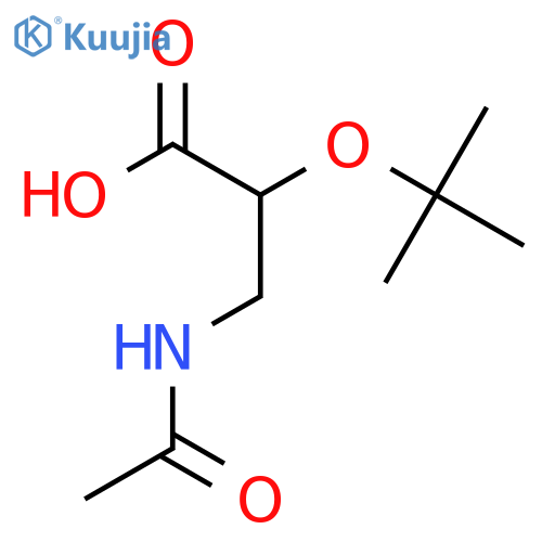 2-(Tert-butoxy)-3-acetamidopropanoic acid structure
