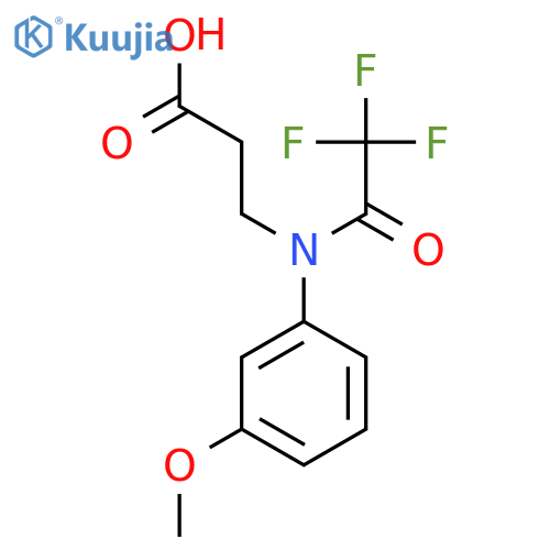 3-2,2,2-trifluoro-N-(3-methoxyphenyl)acetamidopropanoic acid structure