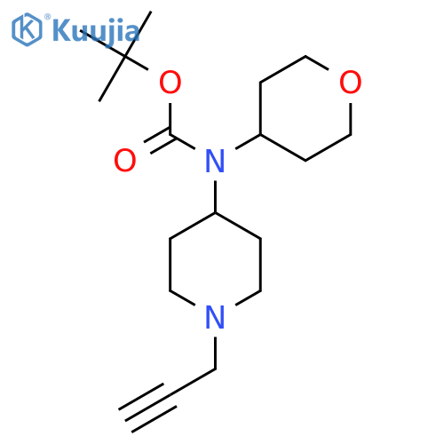 tert-butyl N-(oxan-4-yl)-N-1-(prop-2-yn-1-yl)piperidin-4-ylcarbamate structure