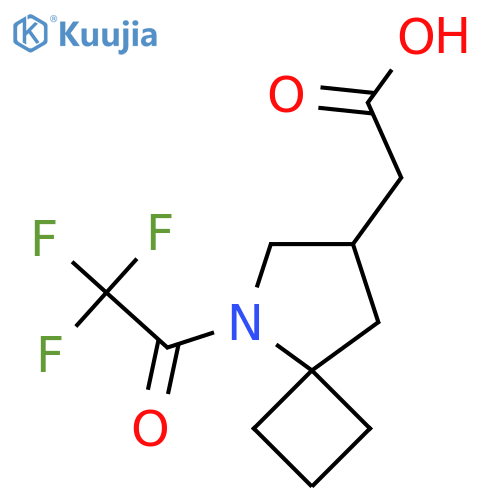 2-5-(2,2,2-trifluoroacetyl)-5-azaspiro3.4octan-7-ylacetic acid structure
