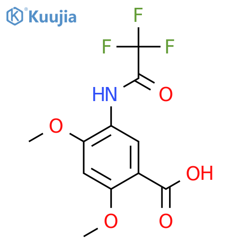 2,4-Dimethoxy-5-(2,2,2-trifluoroacetamido)benzoic acid structure