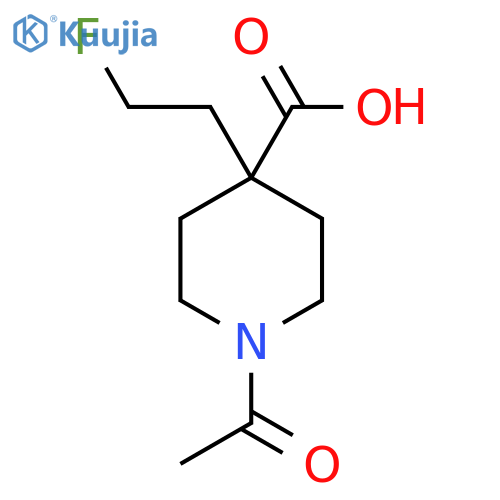 1-Acetyl-4-(2-fluoroethyl)piperidine-4-carboxylic acid structure