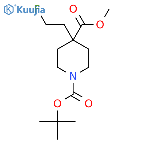 1-Tert-butyl 4-methyl 4-(2-fluoroethyl)piperidine-1,4-dicarboxylate structure