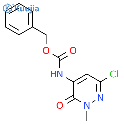 benzyl N-(6-chloro-2-methyl-3-oxo-2,3-dihydropyridazin-4-yl)carbamate structure