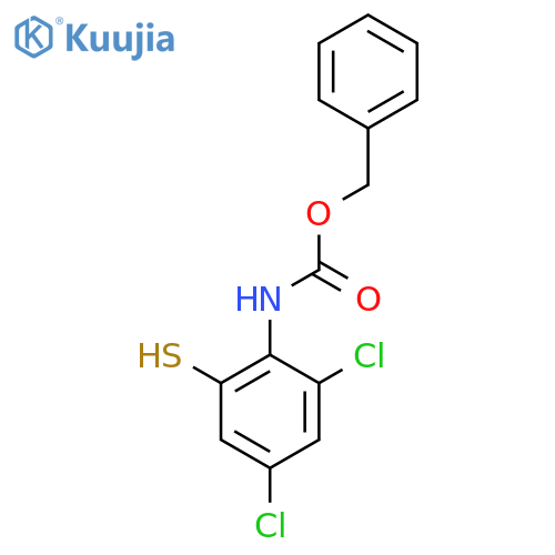 benzyl N-(2,4-dichloro-6-sulfanylphenyl)carbamate structure