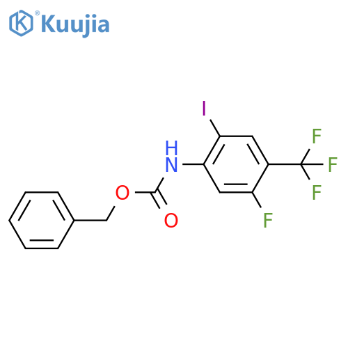 benzyl N-[5-fluoro-2-iodo-4-(trifluoromethyl)phenyl]carbamate structure