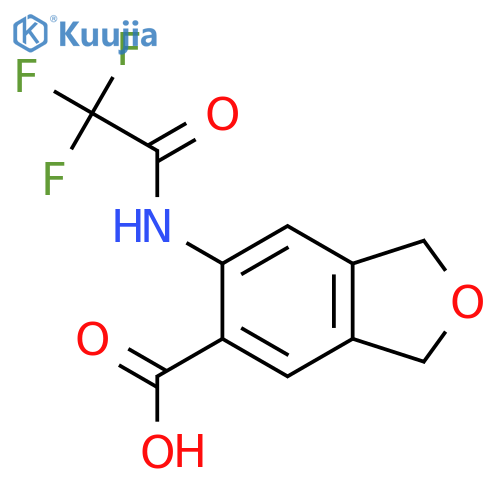 6-(2,2,2-Trifluoroacetamido)-1,3-dihydro-2-benzofuran-5-carboxylic acid structure