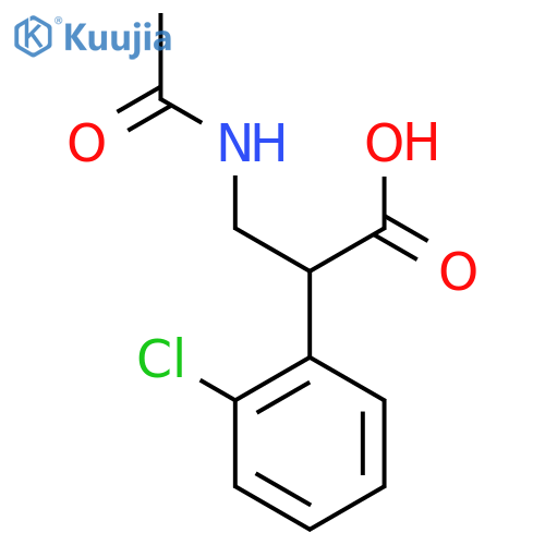 2-(2-Chlorophenyl)-3-acetamidopropanoic acid structure