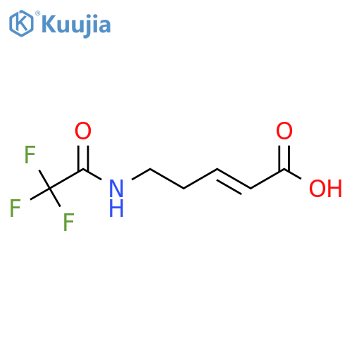 (2E)-5-(2,2,2-trifluoroacetamido)pent-2-enoic acid structure